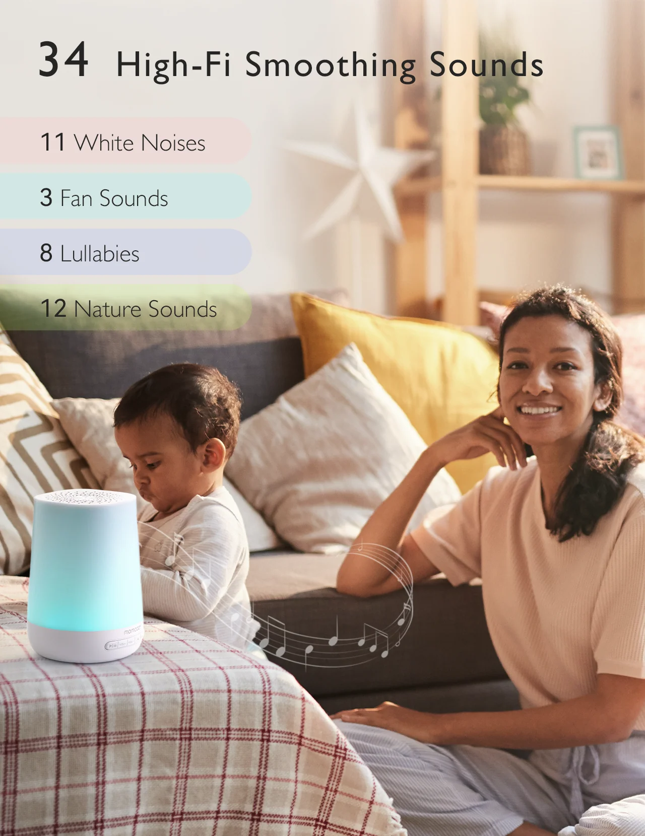 Momcozy Smart Baby Sound Machine - App Remote Control-WN02 - Image 4