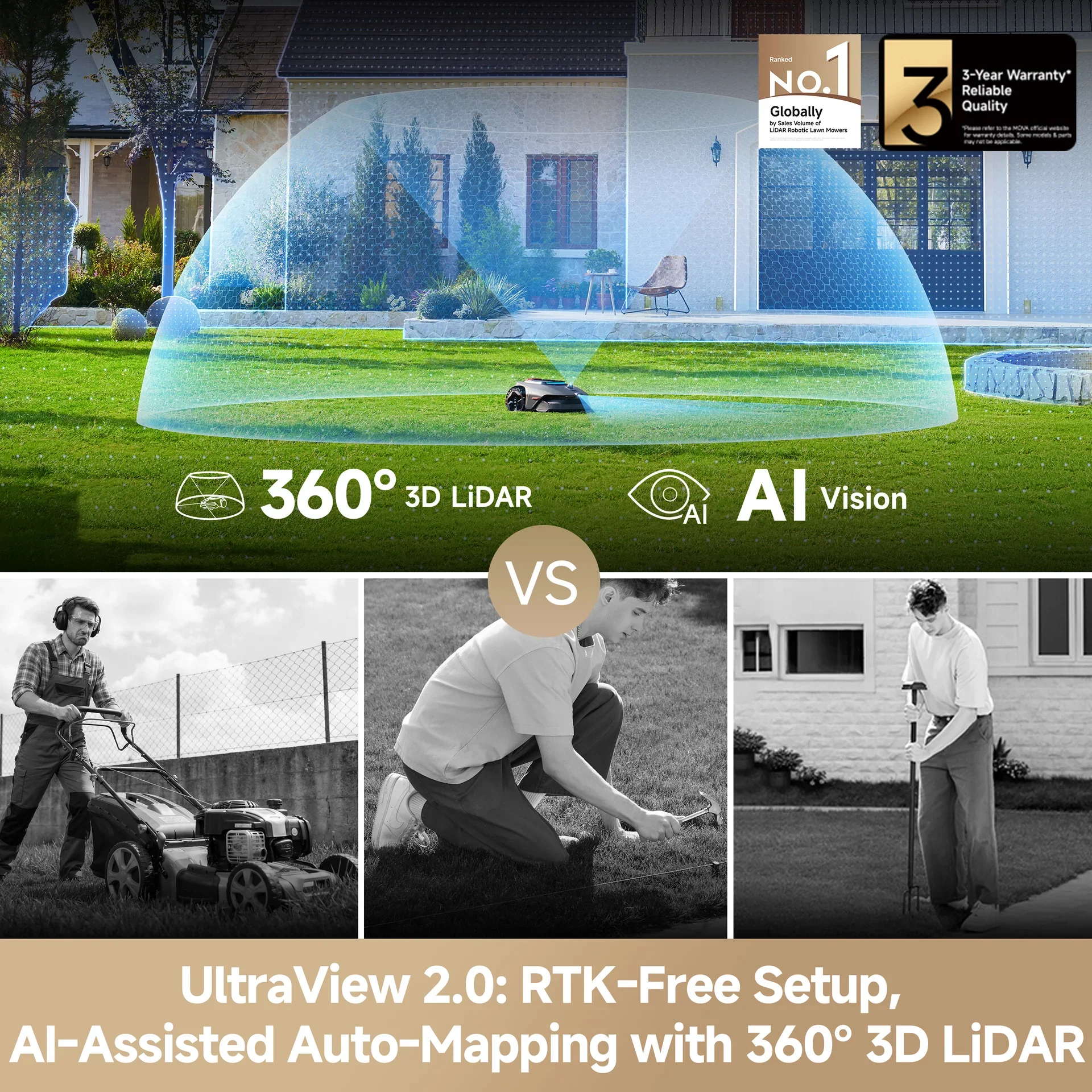 MOVA LiDAX Ultra 2000 Robot Mower | 0.5 acre - Image 4