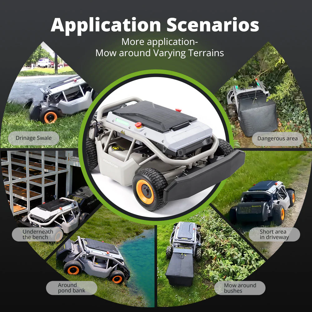 Mowrator S1 Remote Control Lawn Mower 2WD 12Ah Standard Battery - Image 9