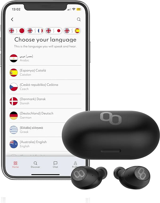 Mymanu CLIK S Translation Earbuds Black - Image 5