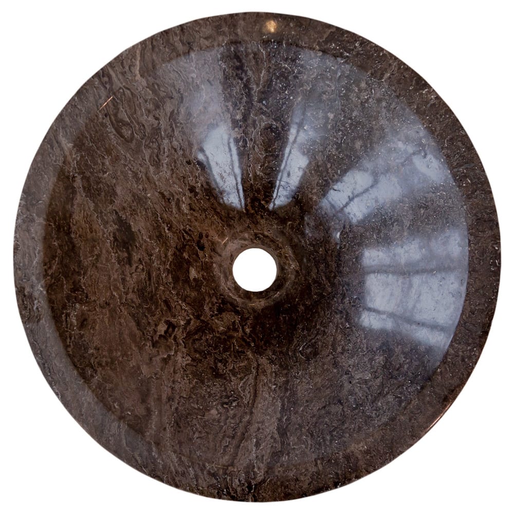 Narcist Brown Marble V-Shape Tapered Sink Polished (D)16" (H)6" - Image 3