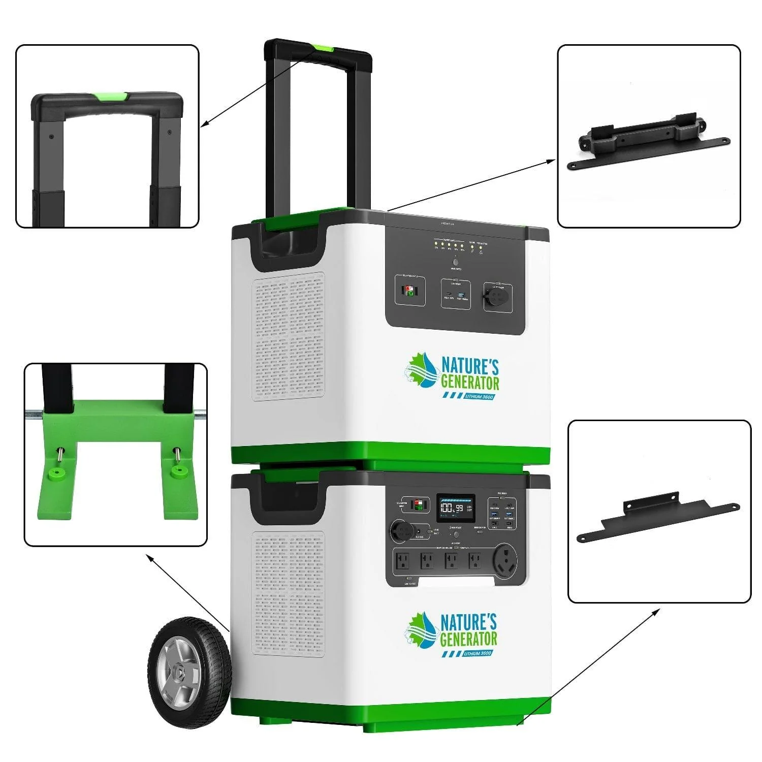 Nature's Generator Lithium 3600/6000 Heavy Duty Cart - Image 2