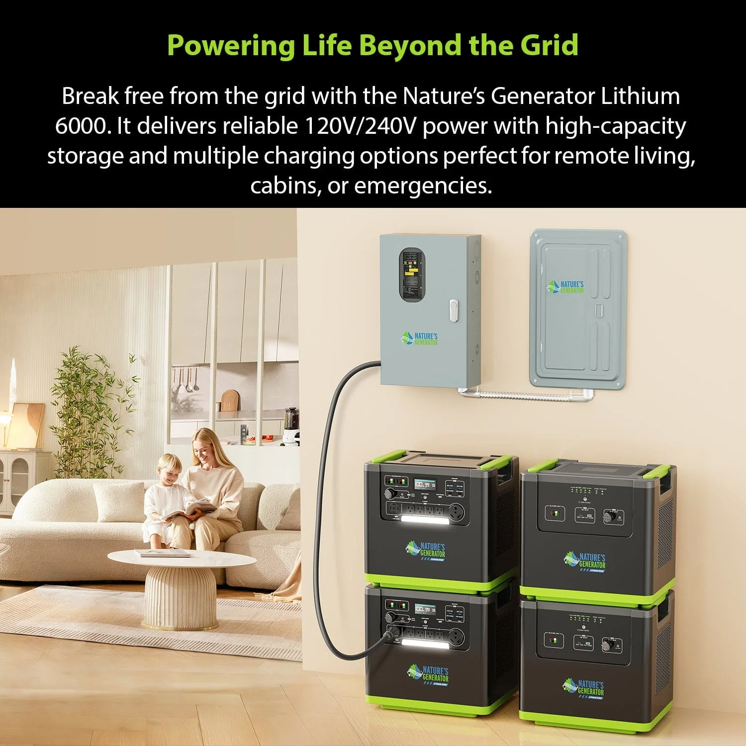 Nature's Generator Lithium 6000 with Solar Panel - Image 13