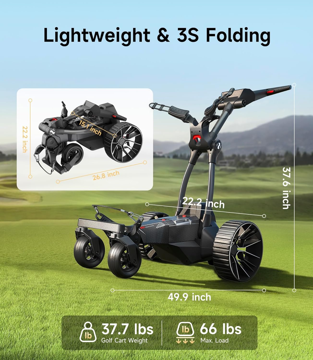 Navee Birdie 3 Electric Golf Push Cart - Image 5