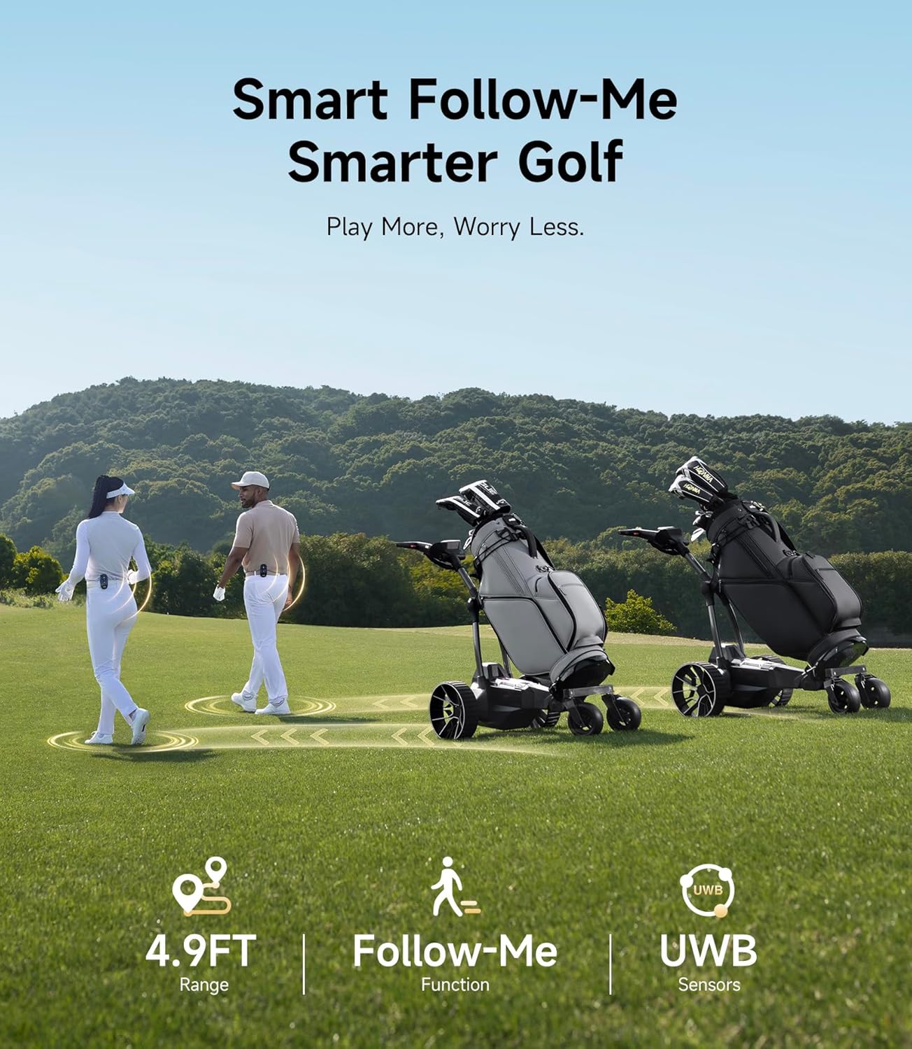 Navee Birdie 3X Electric Golf Push Cart - Image 7