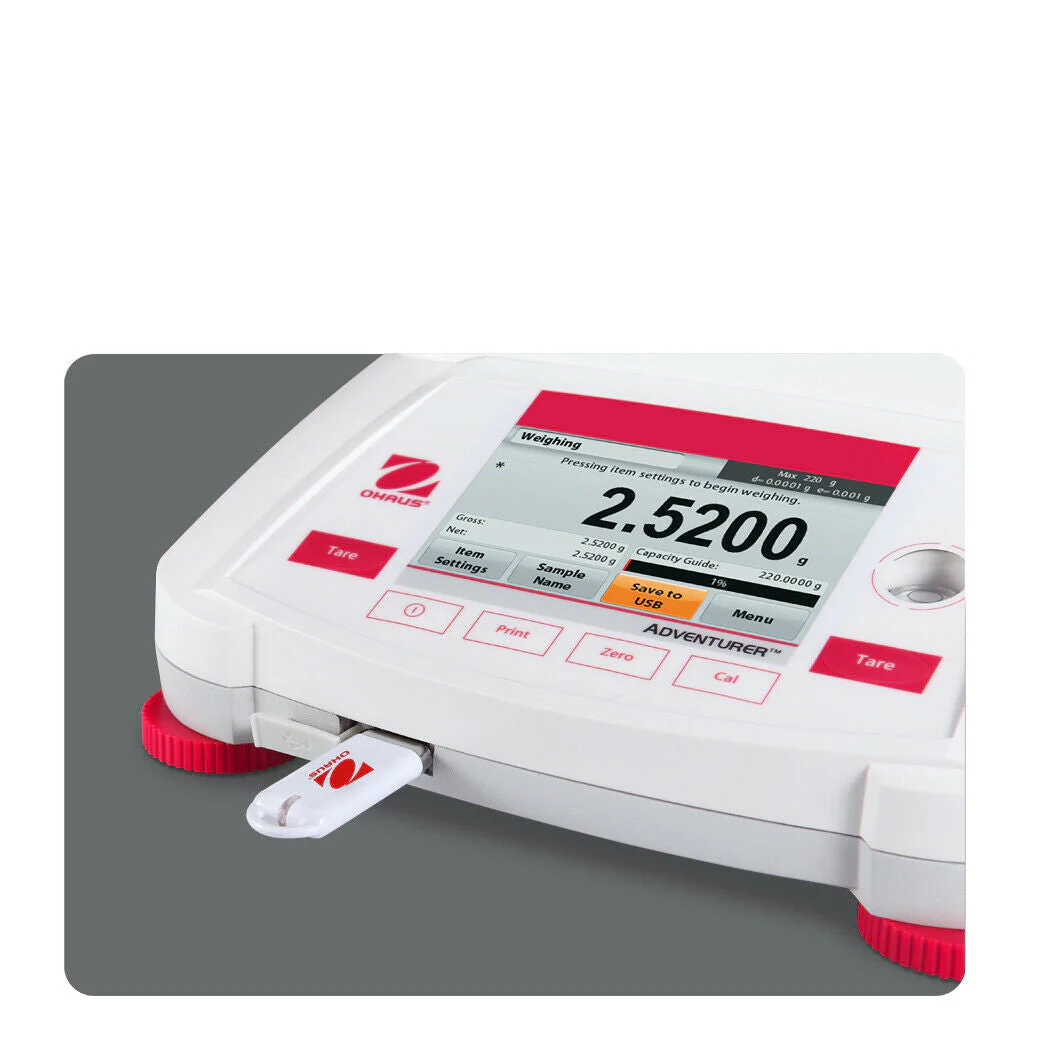 OHAUS AX224/E ADVENTURER ANALYTICAL BALANCE 220g 0.0001g 0.1mg 2 YEAR WARRANTY - Image 10
