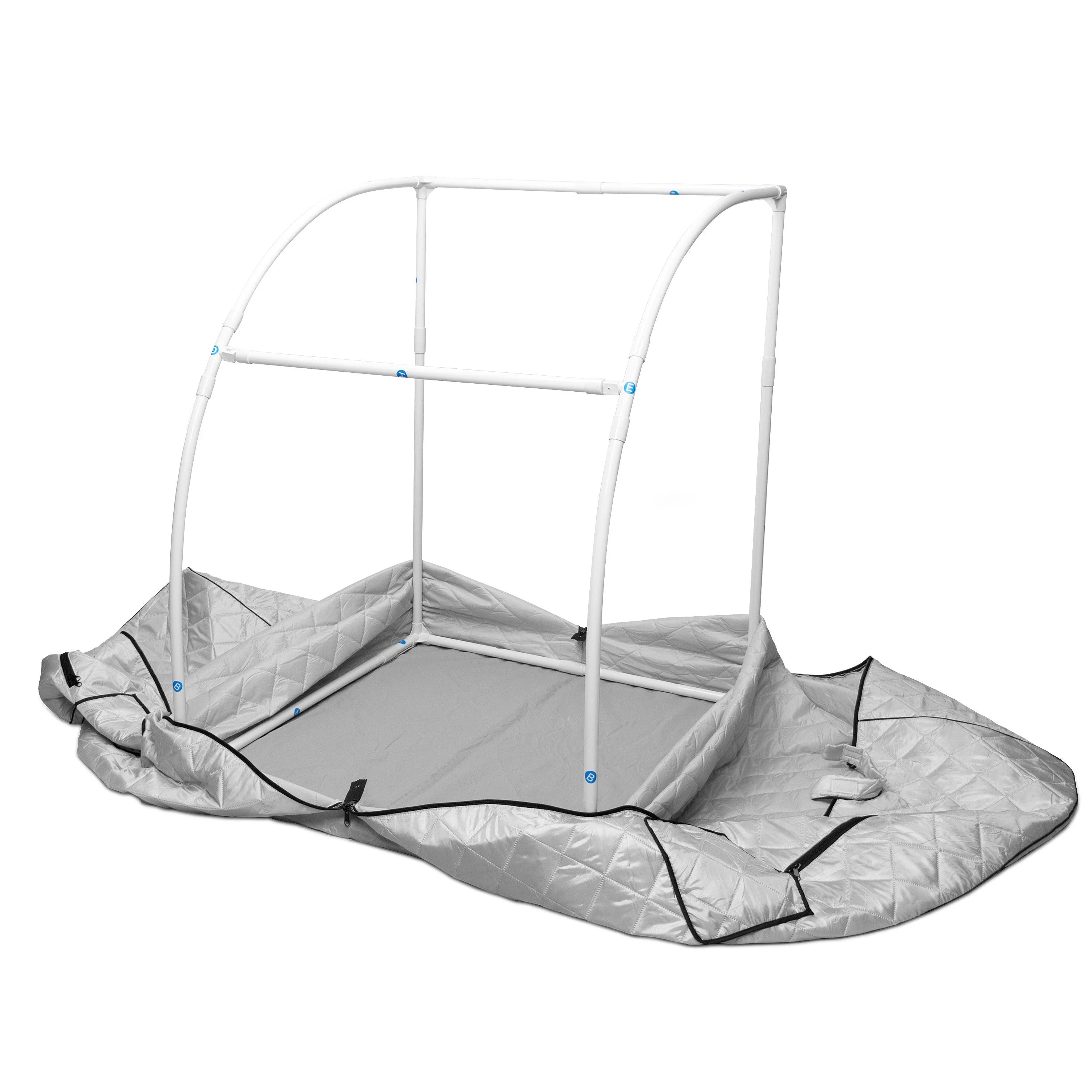 Durasage Health - Oversized Portable Steam Sauna for Weight Loss, Detox & Relaxation at Home, Chair Included - Silver - Image 8