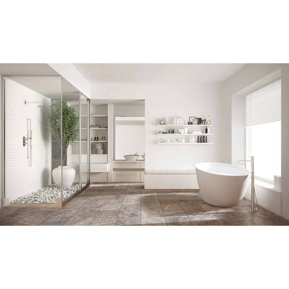 Pewter Travertine Honed and Filled Floor and Wall Tile - Livfloors Collection - Image 2
