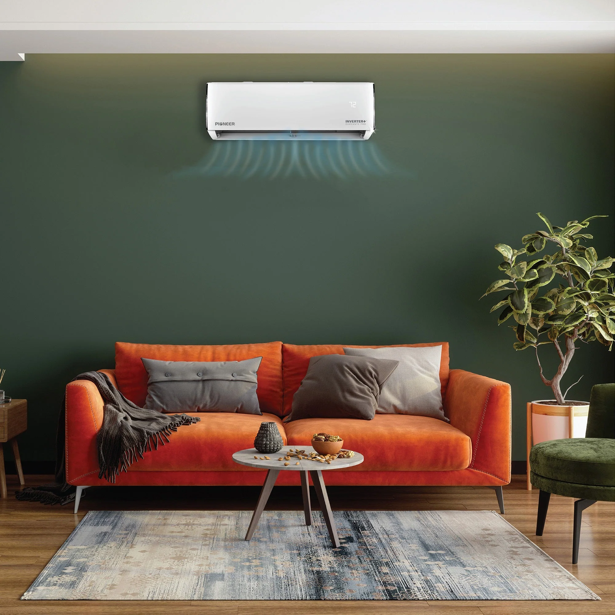 Pioneer® Diamante Pro Series 18,000 BTU 19 SEER2 Ductless Mini-Split Air Conditioner Inverter+ Heat Pump Full Set 230V with 16 Ft. Kit - Image 2