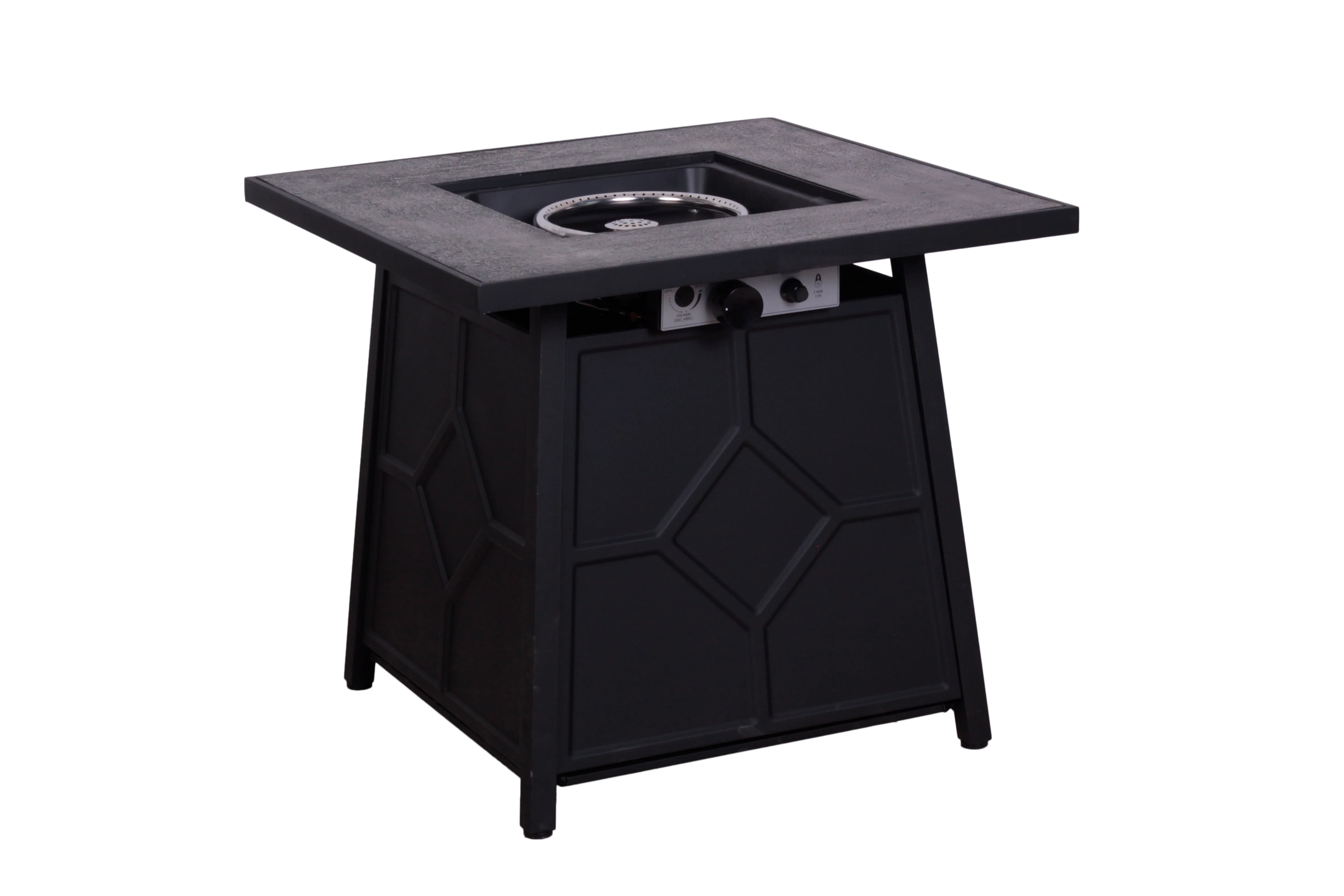 Pizzello FOP-210031 28'' Outdoor Auto-Ignition Propane Gas Fire Table with Waterproof Cover - Image 3