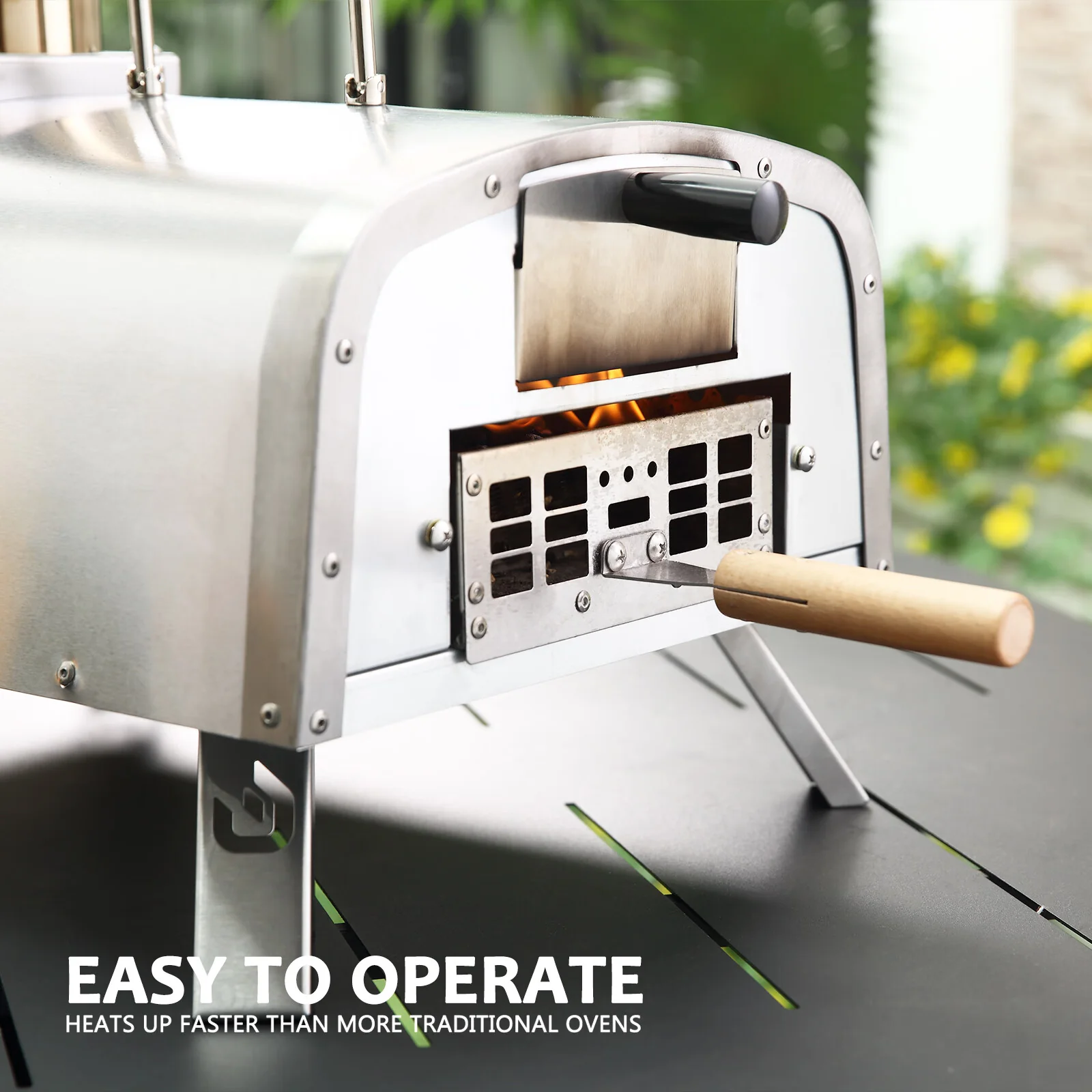 Pizzello Portable Wood Pellet Stainless Steel Pizza Oven X50001SRWOOD - Image 5