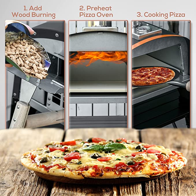 Pizzello WN-003T Outdoor Pizza Oven with 13" Pizza Stone - Image 5