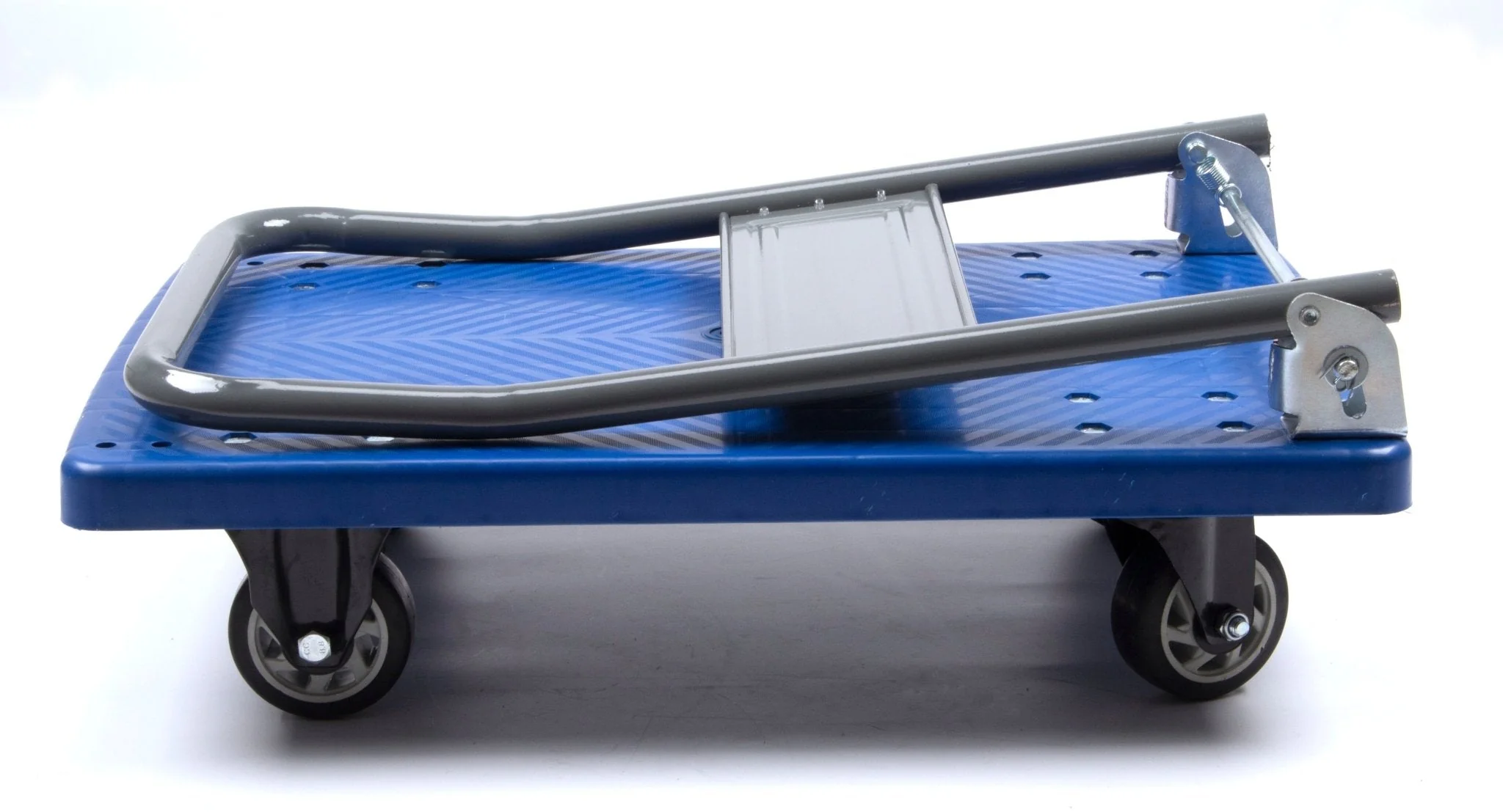 Platform Push Cart Dolly, Compact & Foldable for Easy Storage and Mobility, 330-660 lb Capacity, 360 Degree Swivel Wheels, Blue - Image 14