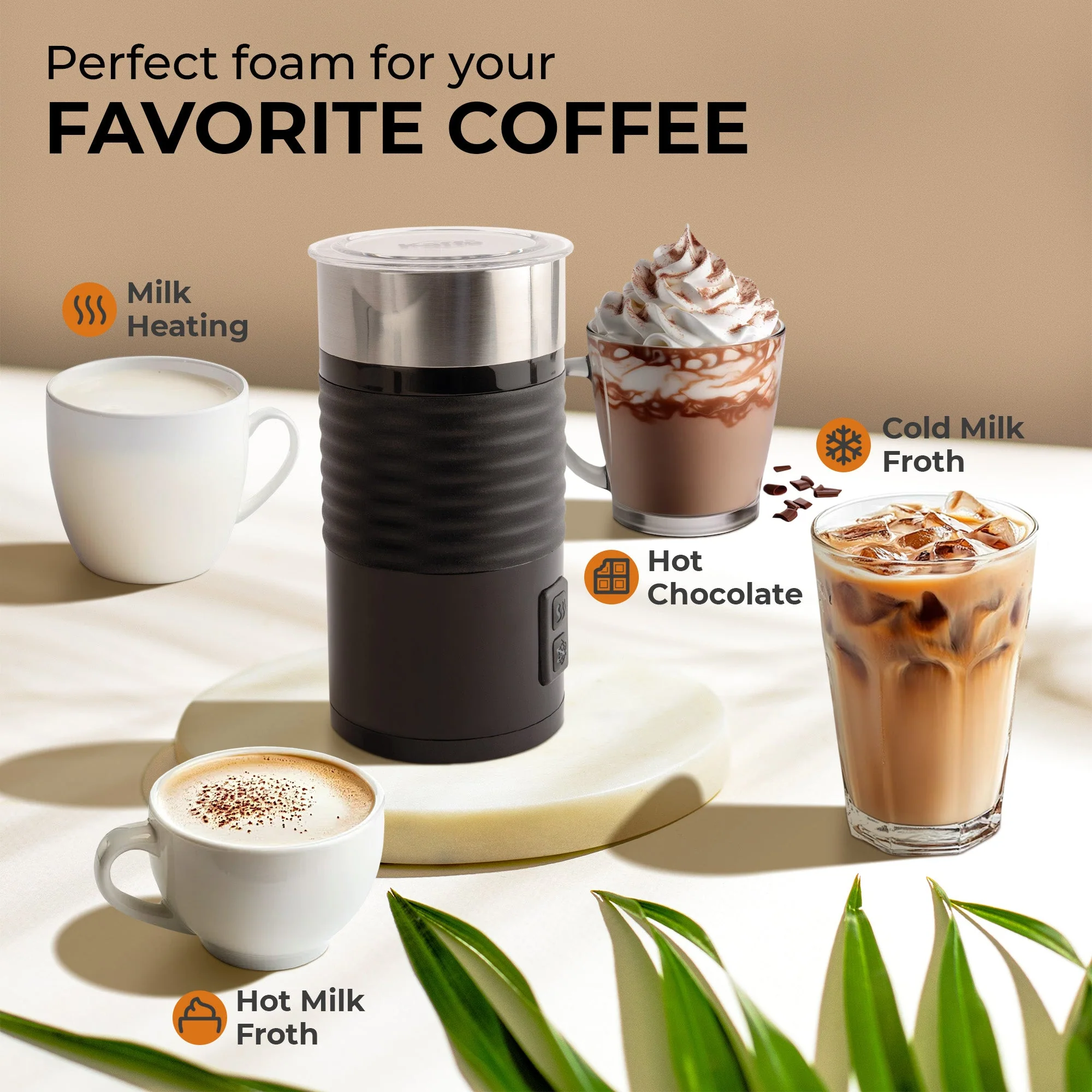 Pour-in Milk Frother w/ Silicone Base, KF6061 - Image 8