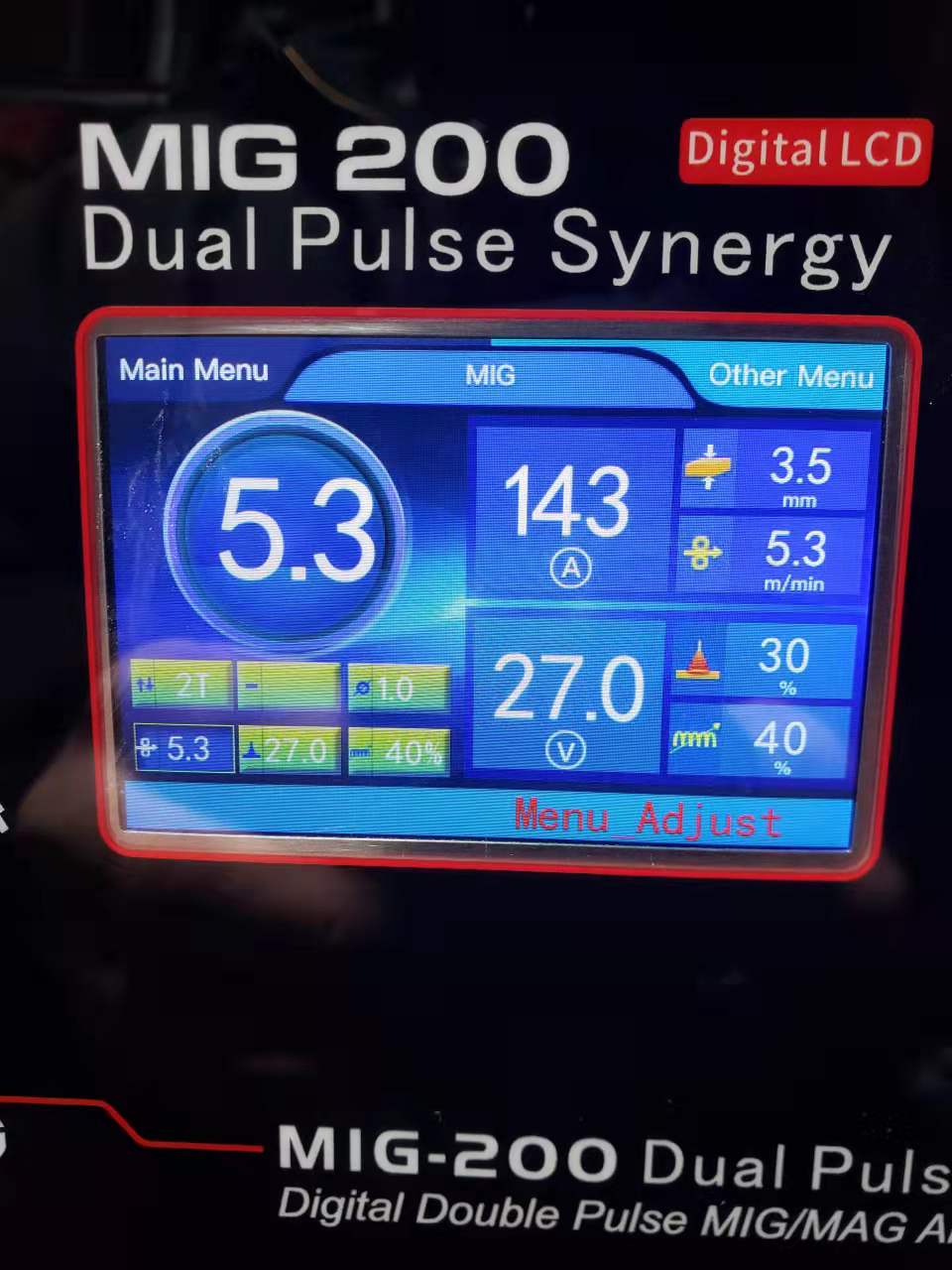 POWEREDGE Aluminum MIG synergy MIG 200 LCD display 4 wheel drive - Image 2
