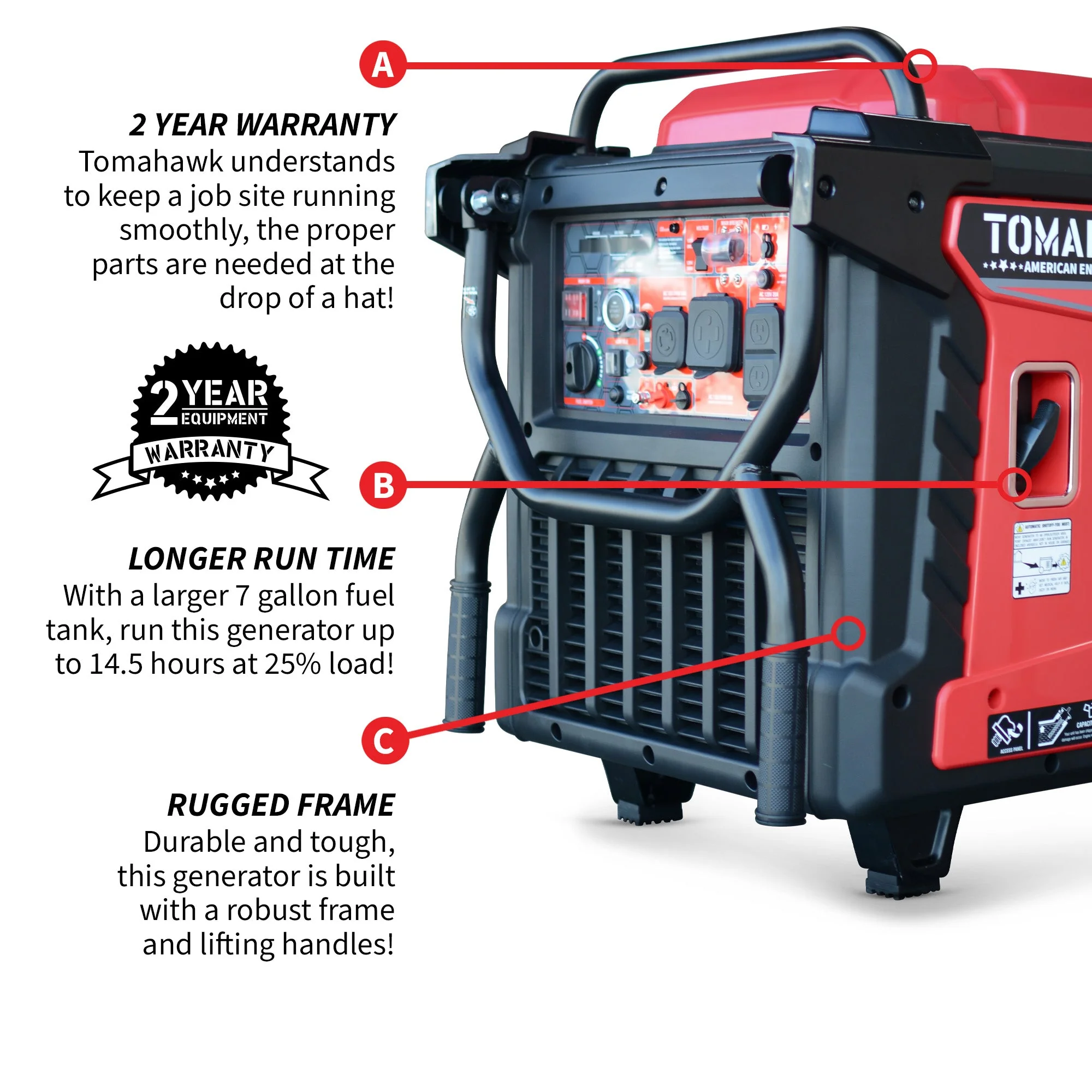 PRE ORDER: 10,500 Watt Inverter Generator Electric Start Super Quiet Portable Gas Power Professional Use - Image 6