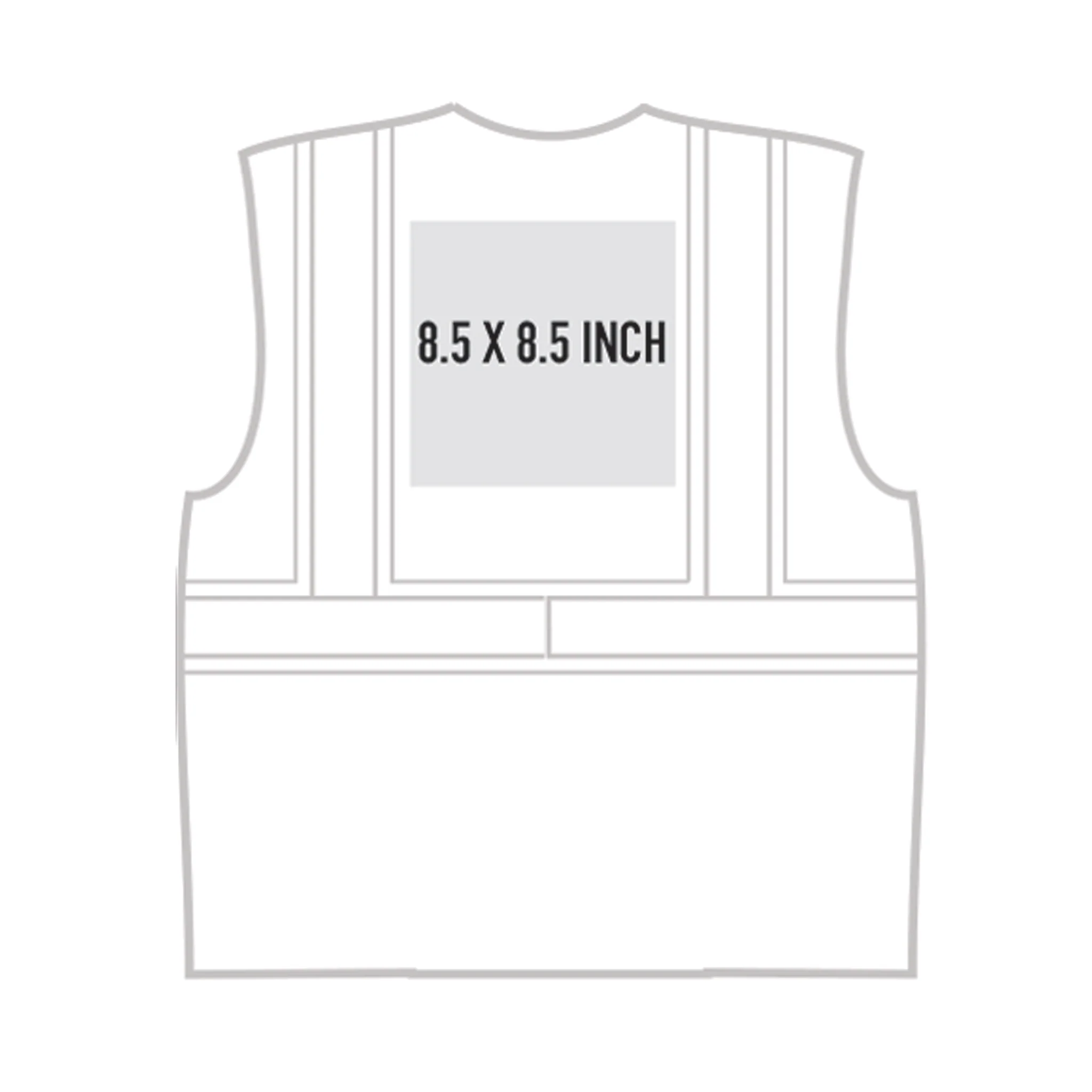 Pre-Printed Hi-Vis Two Toned Mesh Lime Safety Vest - Image 2