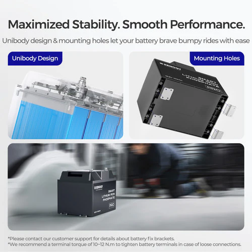 Pro - Renogy 12V 100Ah Smart Lithium Iron Phosphate Battery w/Bluetooth & Self-heating Function - Image 5