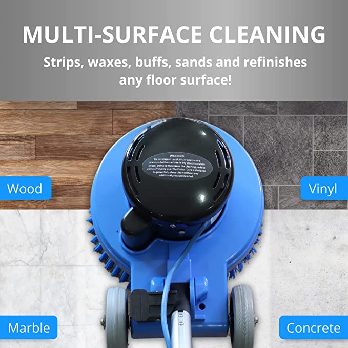 Prolux Core 13" Heavy Duty Commercial Polisher Floor Buffer Machine Scrubber and 5 Pads - Image 3