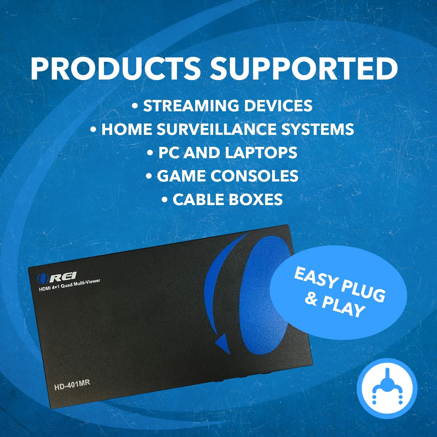 Quad Multi Viewer 4x1 Seamless HDMI Switch With HDMI Output Full HD 1080p (HD-401MR) - Image 7