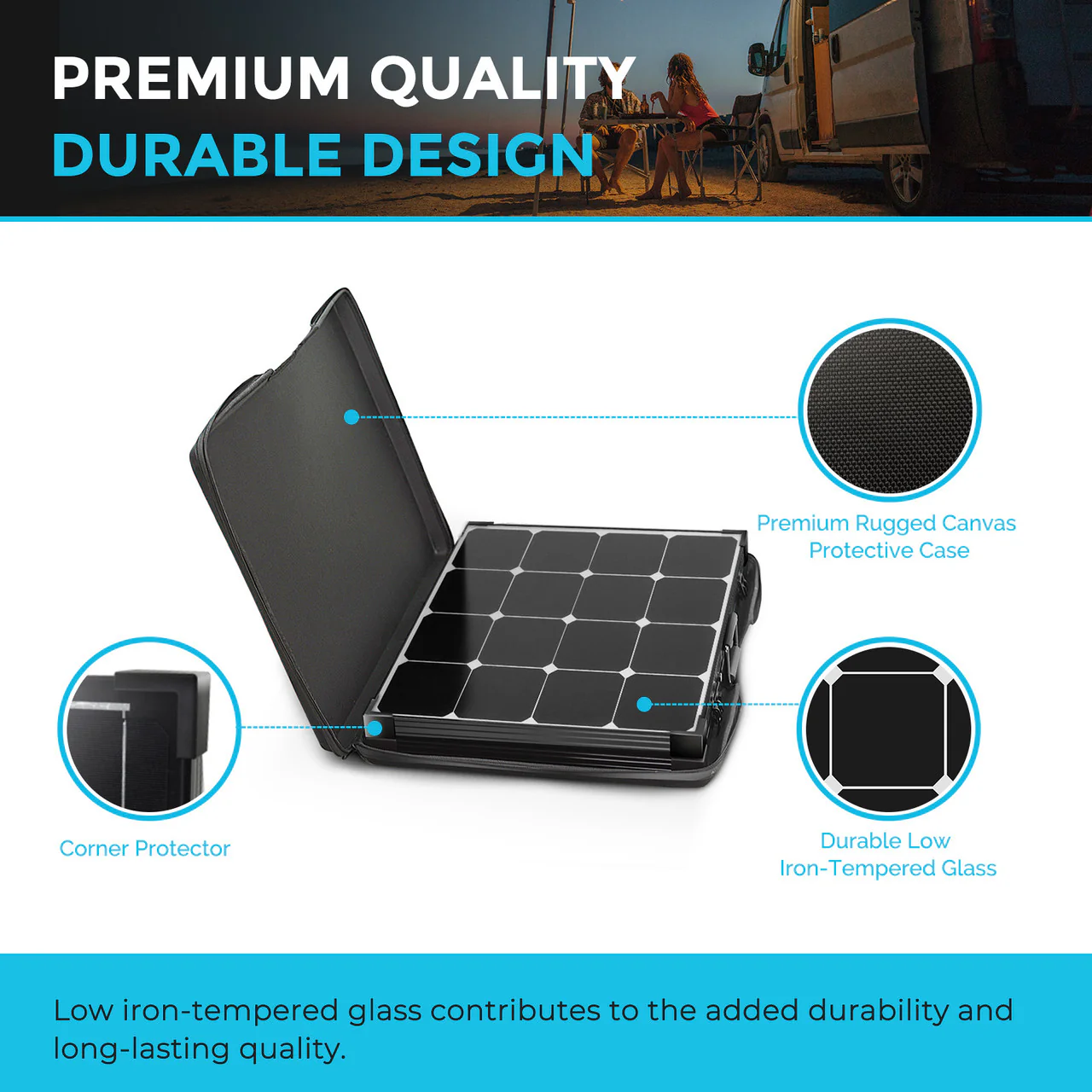 100 Watt Eclipse Monocrystalline Solar Suitcase w/ Controller - Image 6