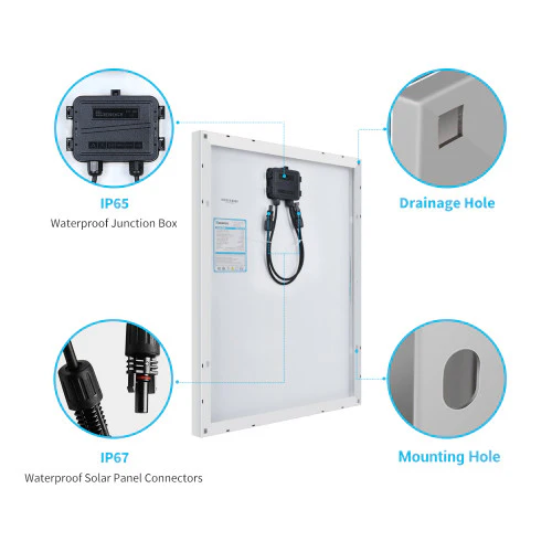 Renogy 50W Rigid Solar Panel(Compact Design) - Image 3