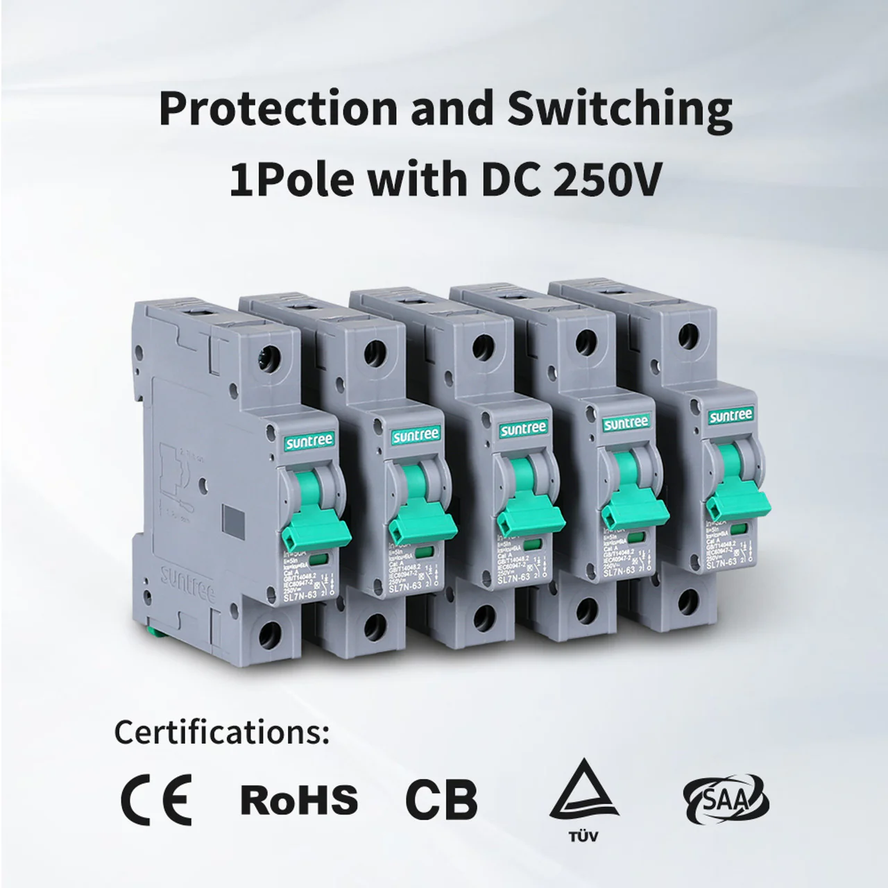 Renogy Suntree 50A 1P Miniature Circuit Breaker - Image 3