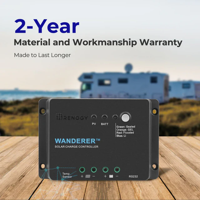 Renogy Wanderer 30 Amp 12V PWM Negative Ground Solar Charge Controller - Image 9