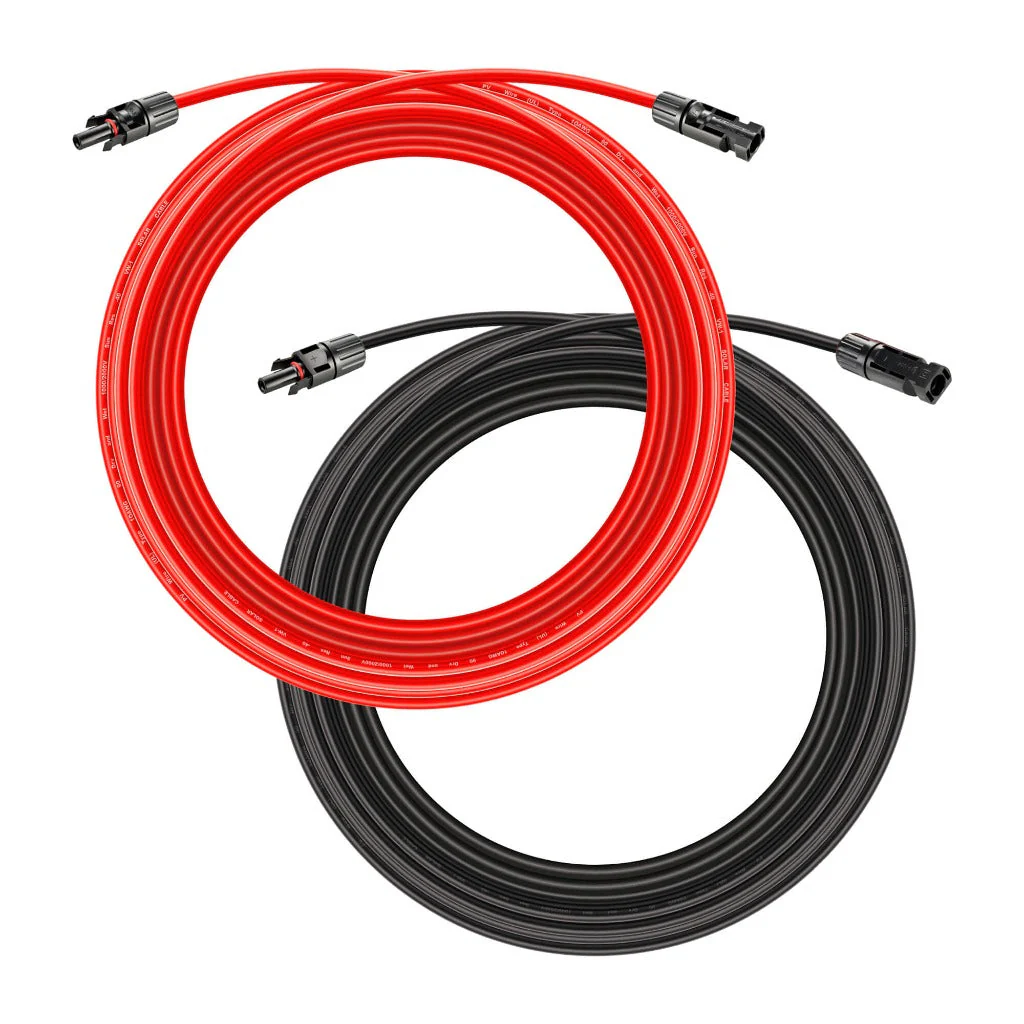 Rich Solar 10 Gauge Solar Panel Extension Cable with Male and Female Solar Connector Ends | 75 Feet Red & Black (Set) - Image 6