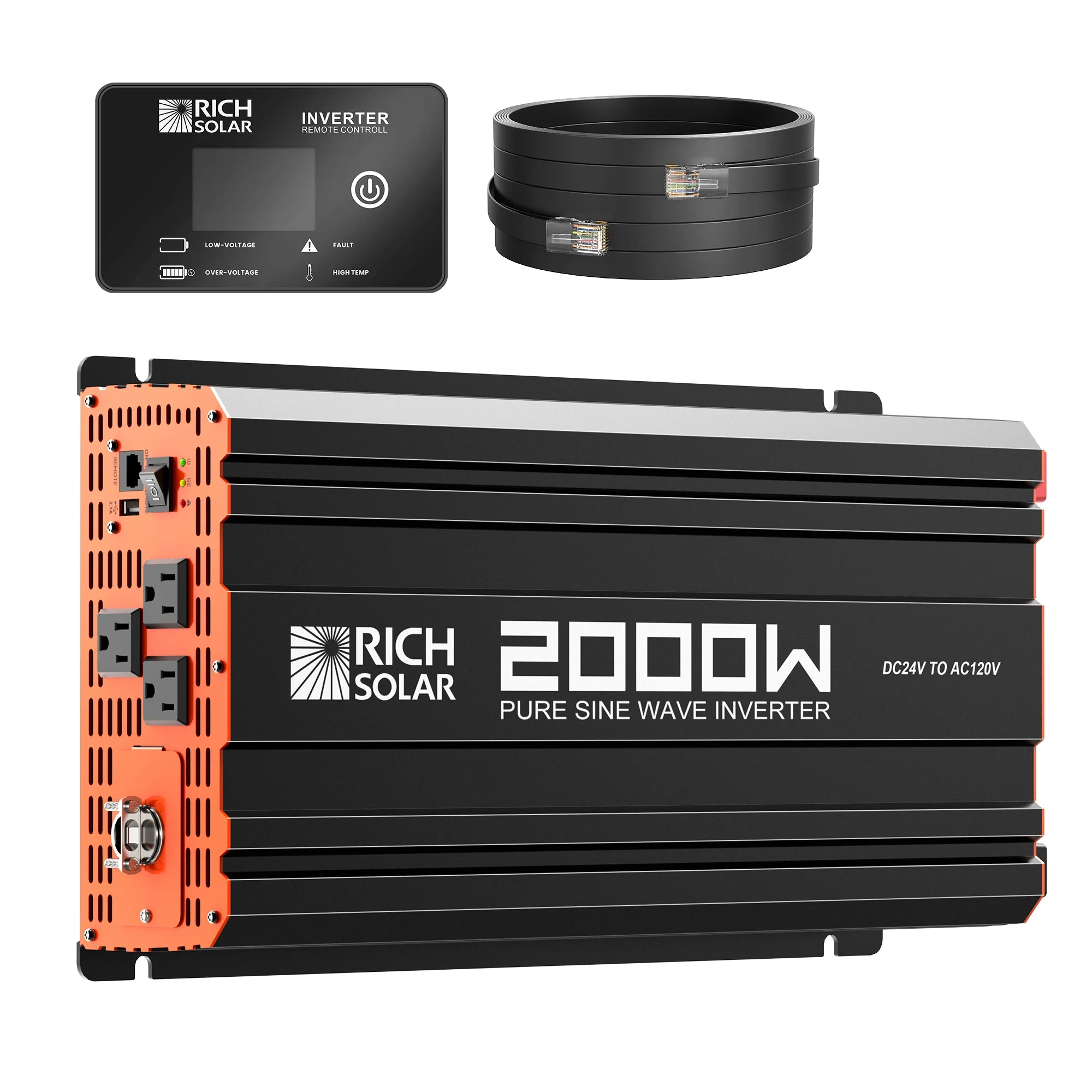 Rich Solar NOVA PURE MAX 2K | 2000 Watt (2kW) 24 Volt Industrial Pure Sine Wave Inverter - Image 3