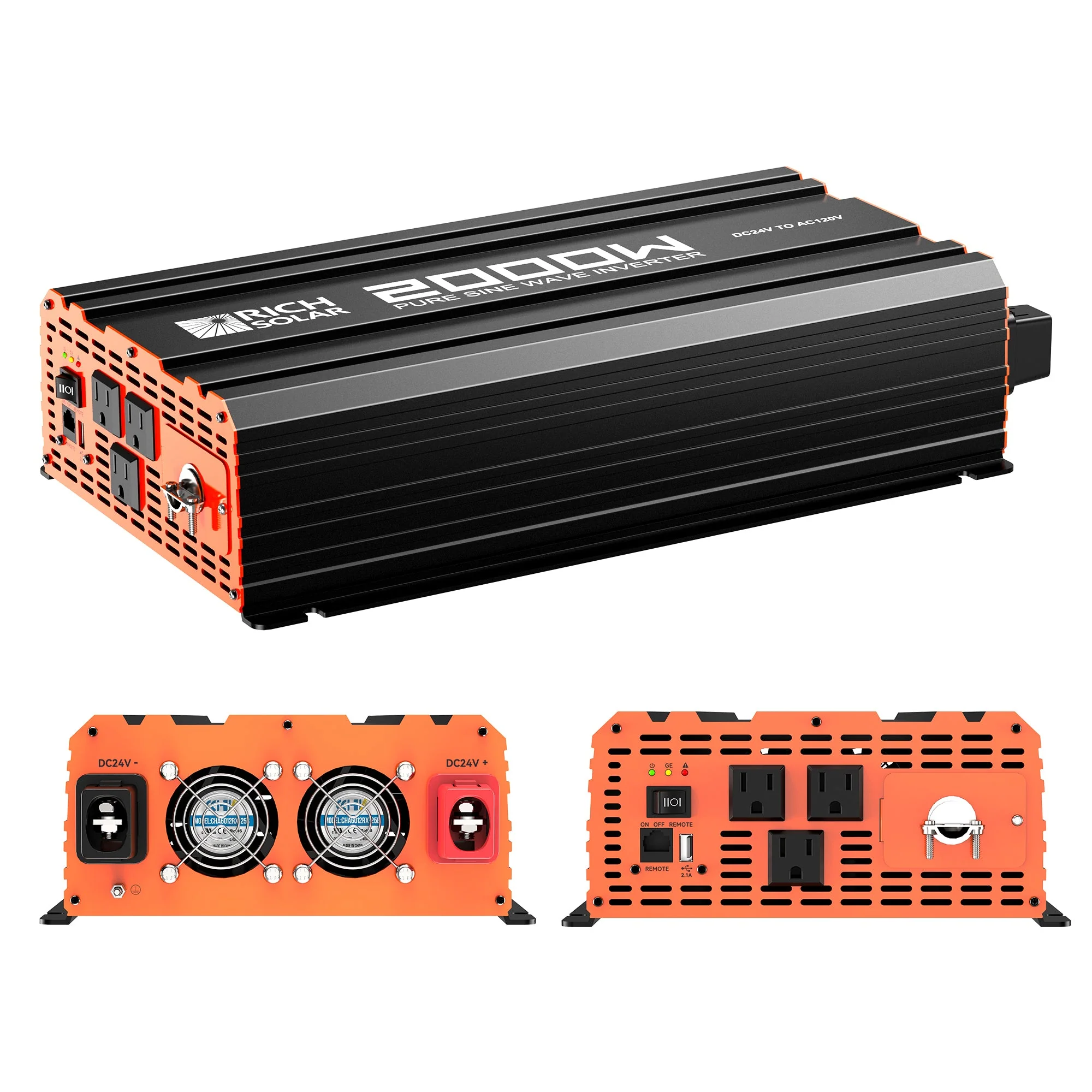 Rich Solar NOVA PURE MAX 2K | 2000 Watt (2kW) 24 Volt Industrial Pure Sine Wave Inverter - Image 4