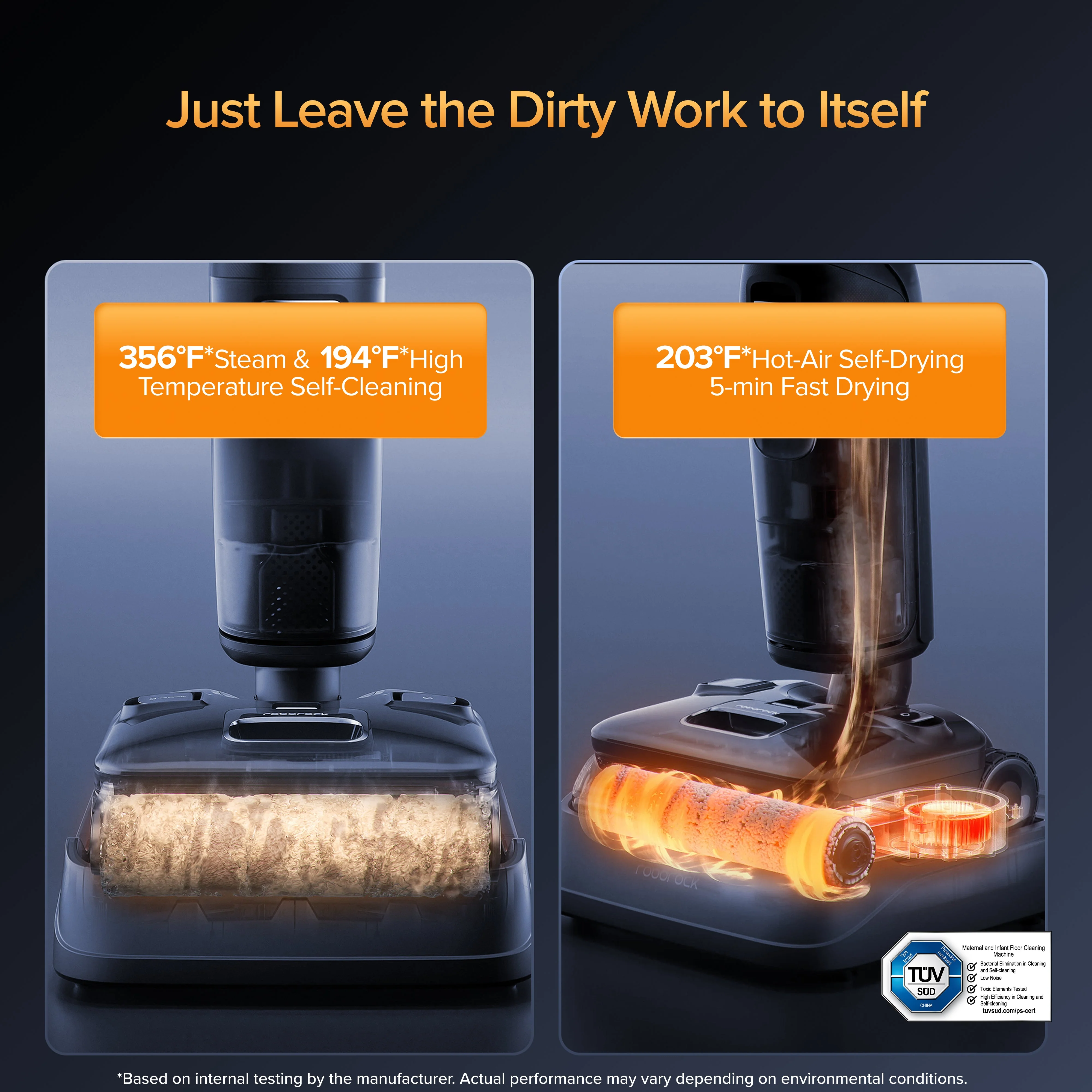 Roborock F25 Ultra Wet & Dry Vacuum with Steam and High Temperature Cleaning - Image 7