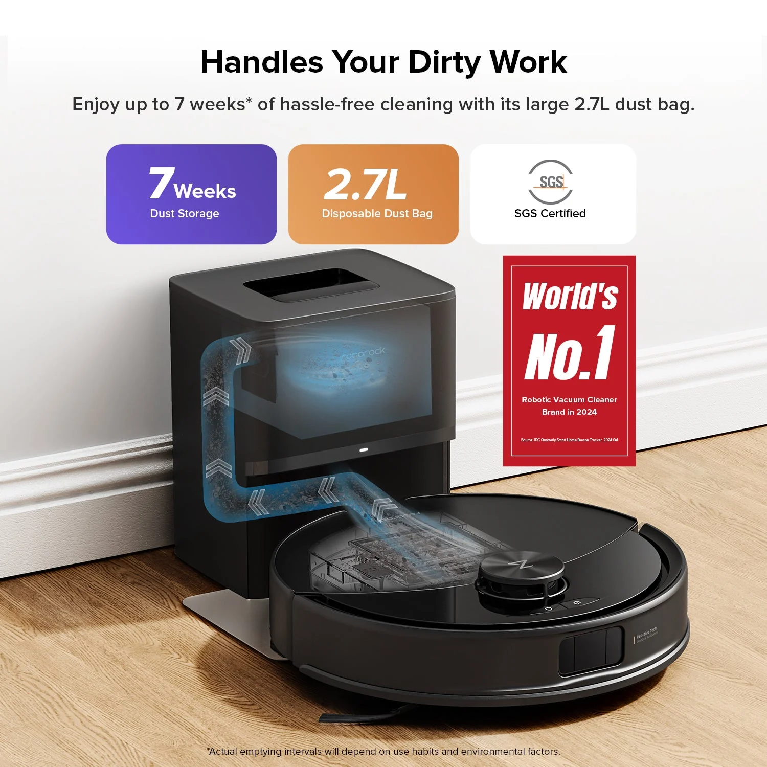 Roborock Q10 S5+ Robot Vacuum and Mop with Auto-Empty Dock - Image 2