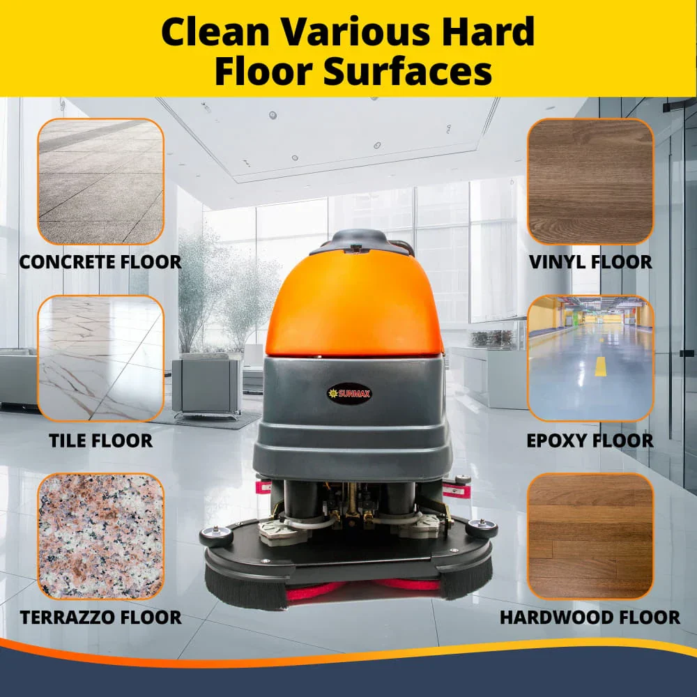 RT120 34" Self-Propelled Floor Scrubber Machine, 33-gal Tank, 75,000 sqft/h - Image 5