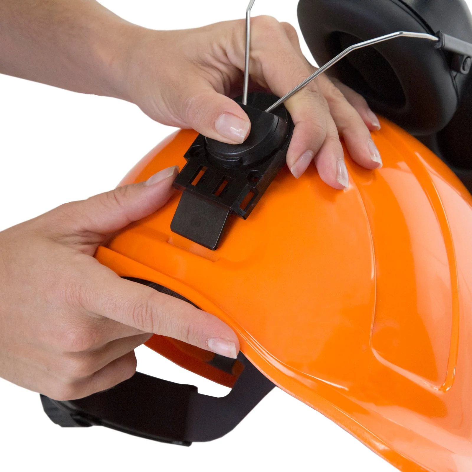 Safety Cap-Style Helmet Kit with Iron Mesh Face Shield and Earmuffs - Image 7