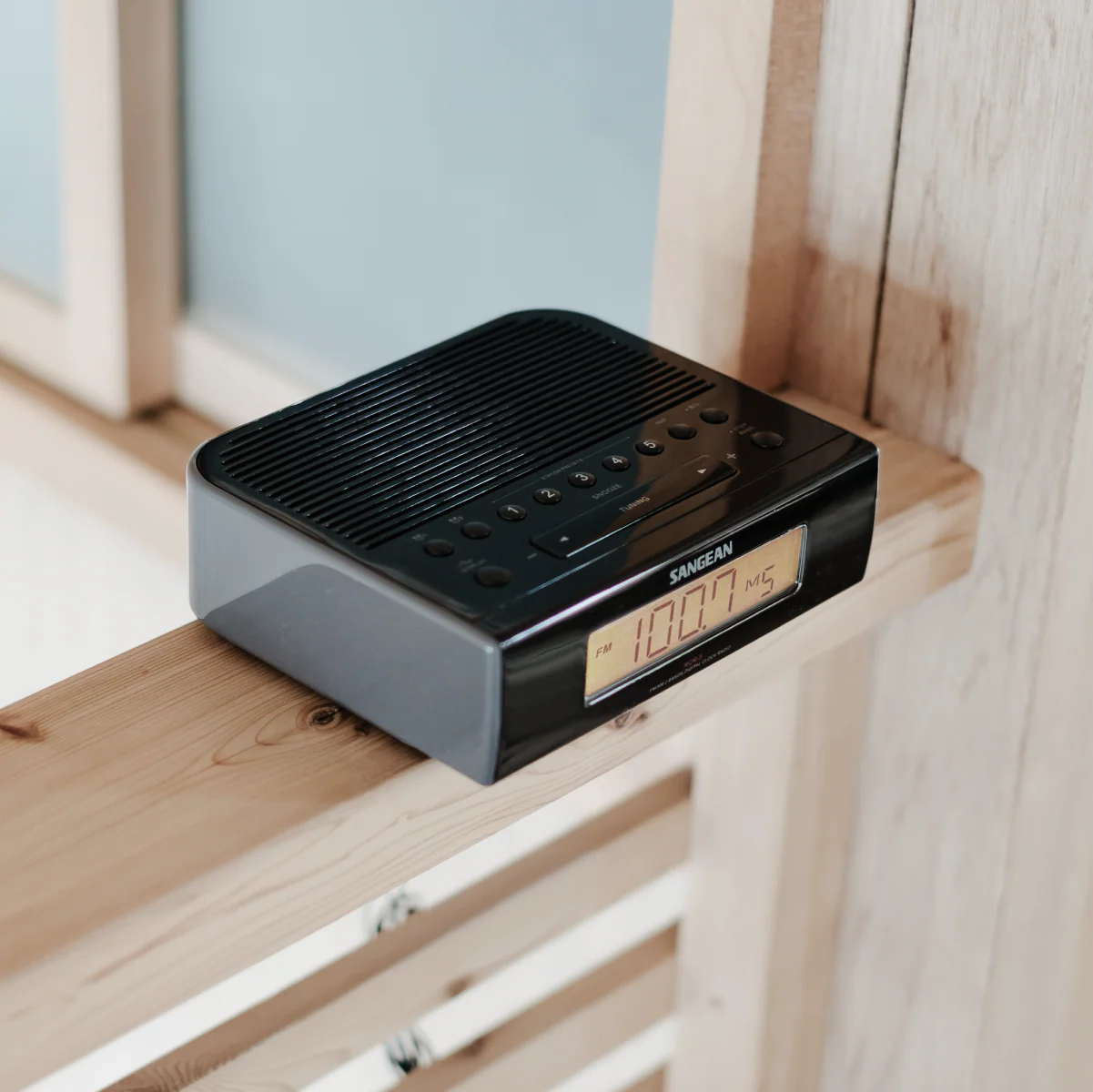 SANGEAN RCR-5 Digital AM/FM Clock Radio (Black) - Image 6