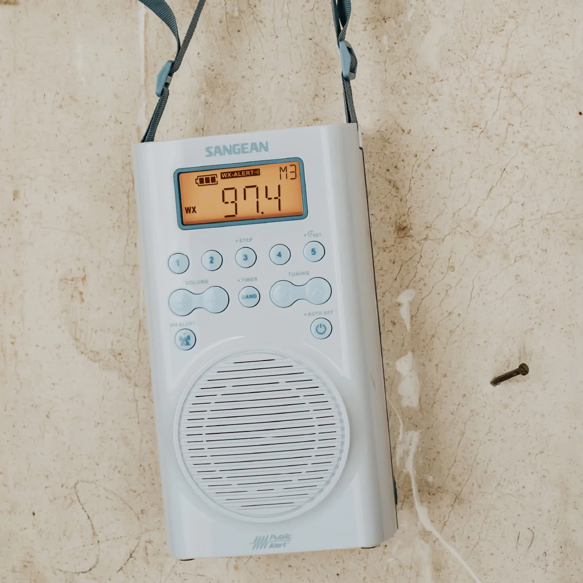 SANGEAN SG-100 AM/FM/Weather Alert Waterproof Shower Radio - Image 7