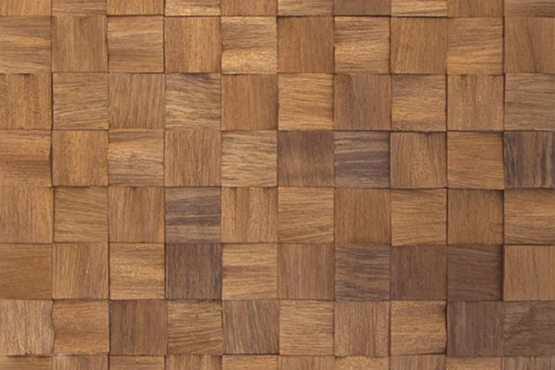Sapele Natural Mesh-mounted Wood Mosaic Wall Tile - Livfloors Collection - Image 3