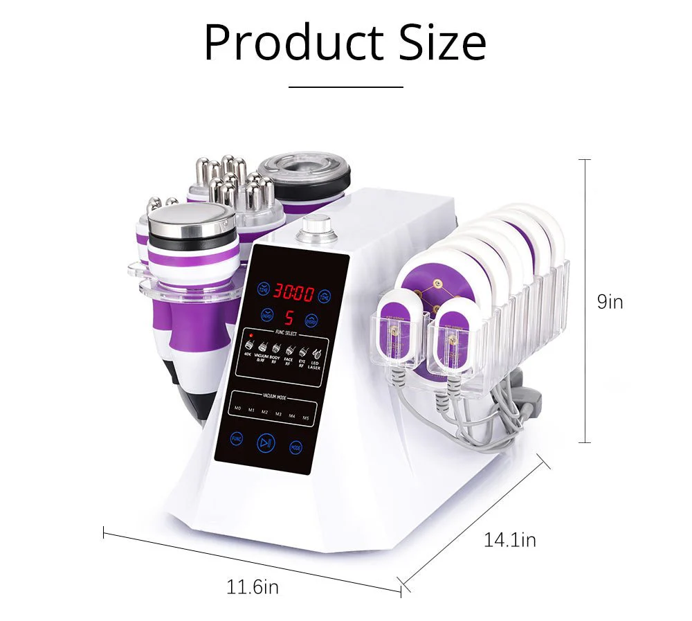 Shape Tactics 6-in-1 Cavitation LED Laser Lipo & RF Body Sculpting System - Image 7