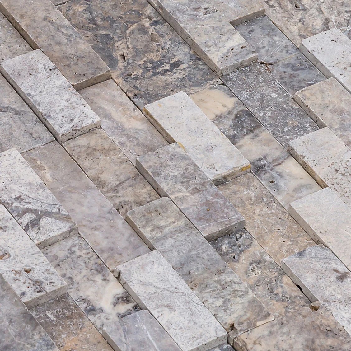 Silver Ledger 3D Panel 6"x24" Natural Travertine Wall Tile - Full Truckload - Image 4