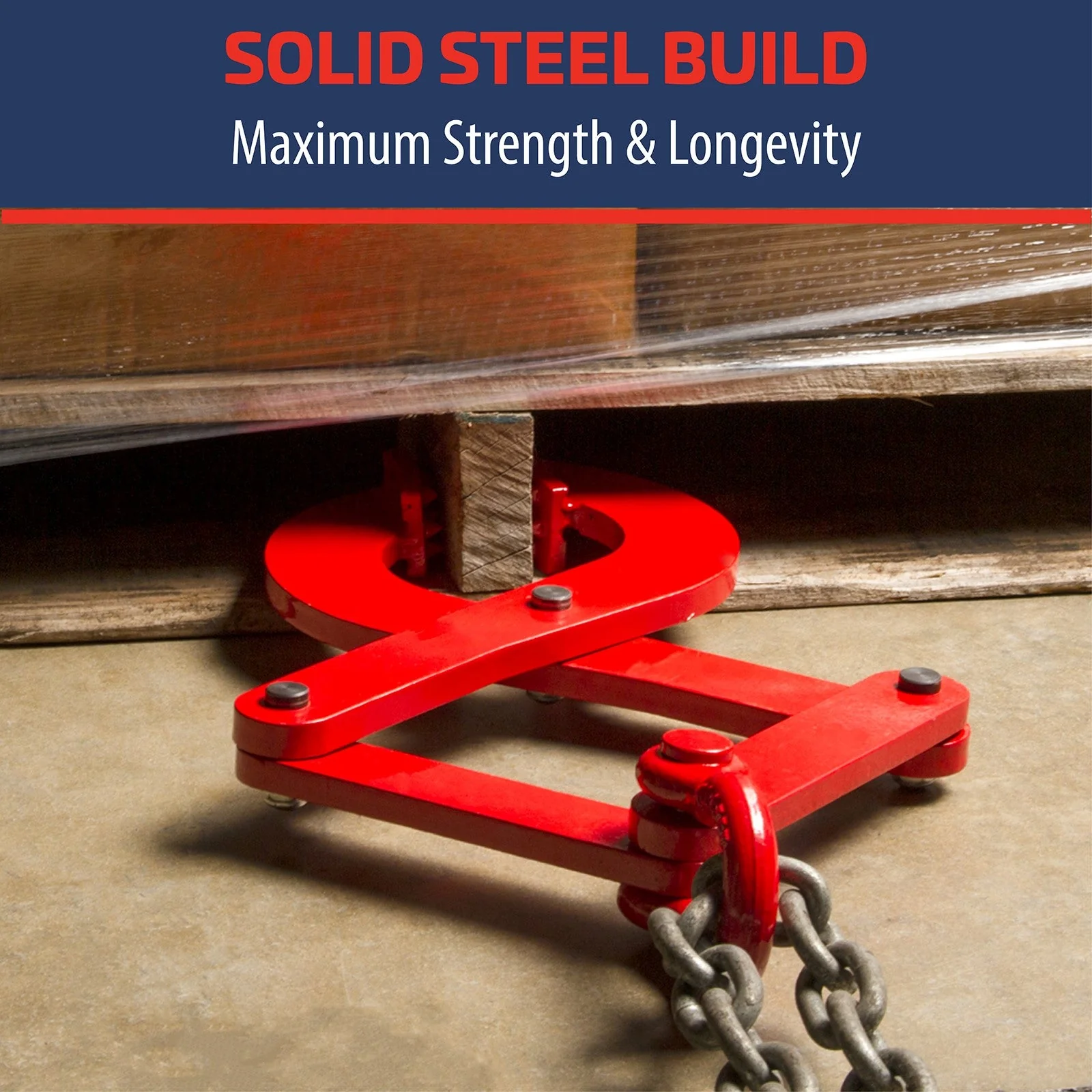 Single Scissor Pallet Puller Clamp – 4400 Lbs. (2000 Kg) - Image 4