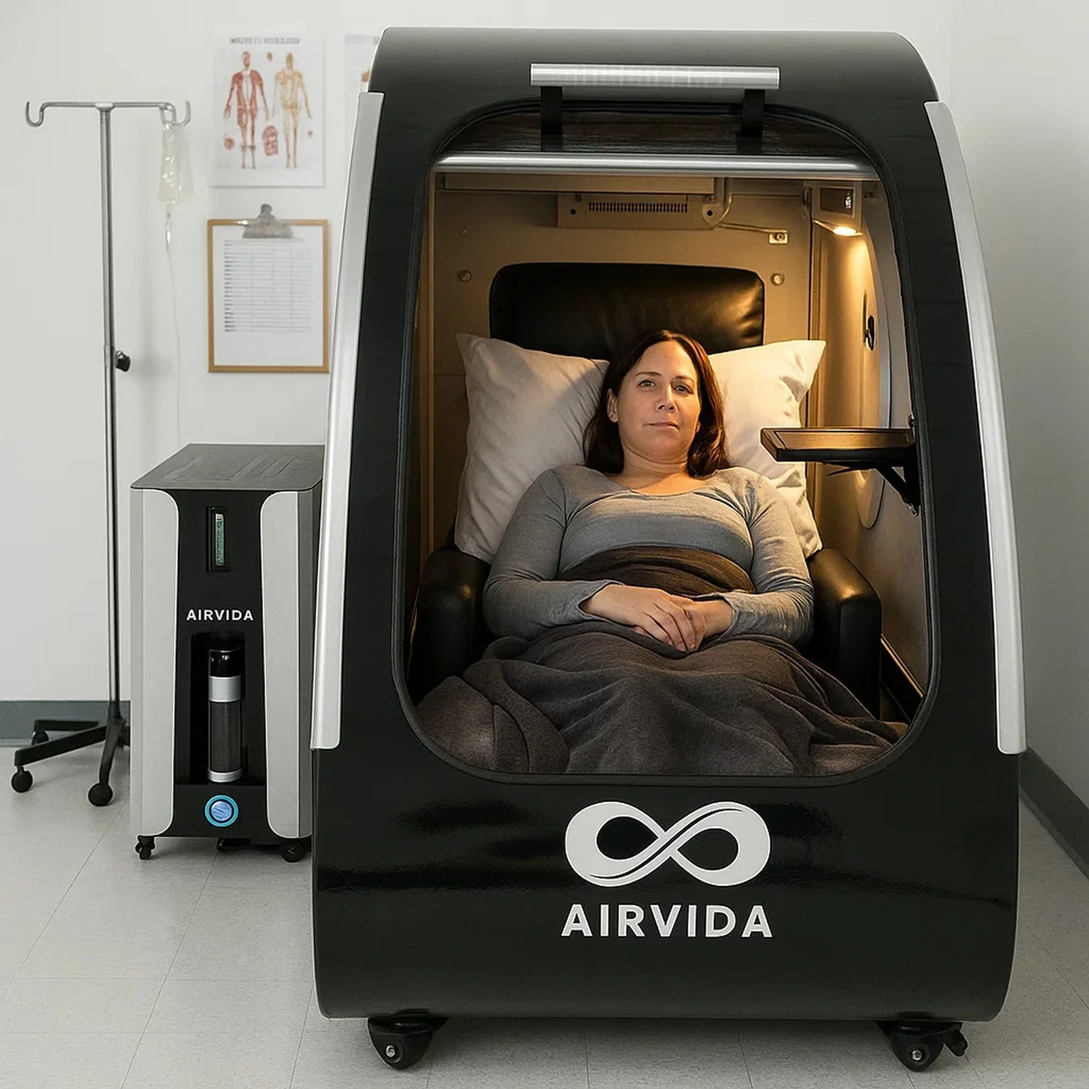 Sitting Hard Shell Hyperbaric Chamber 1.3-2.0 ATA -Airvida Elite - Image 9