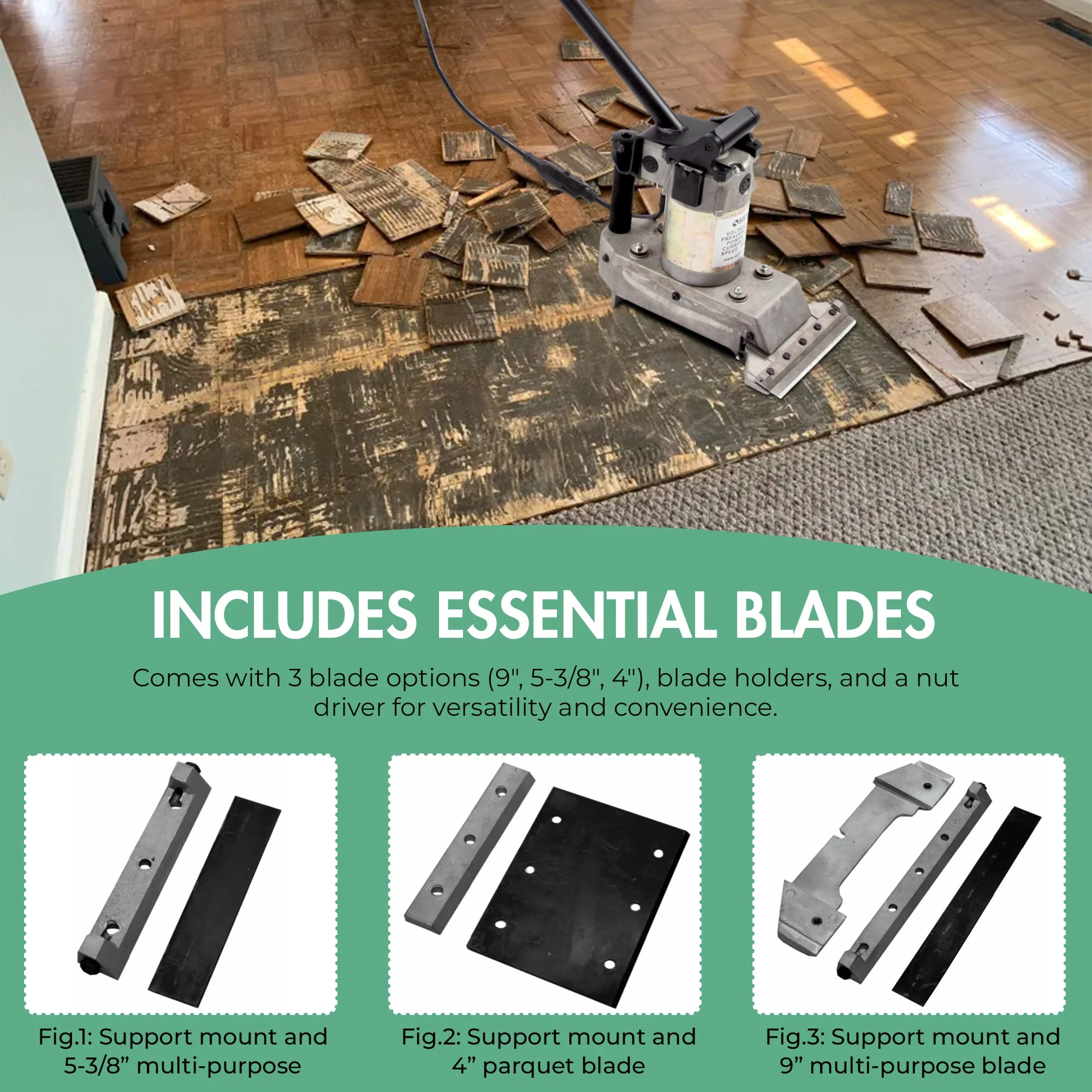 SM06 Electric Floor Scraper Machine, 3800 RPM, Vinyl Carpet Wood Floor Remover - Image 3