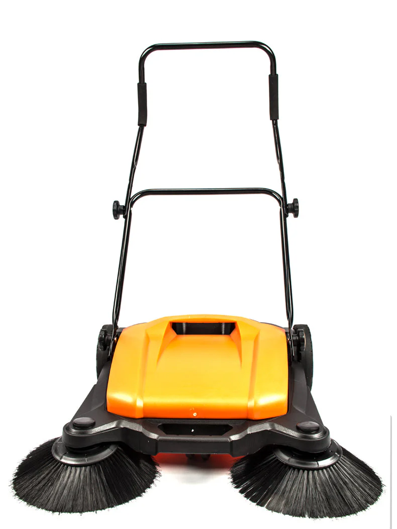 SM650 27.5" Manual Push Powered Floor Sweeper, Triple Brushes, Indoor and Outdoor - Image 3