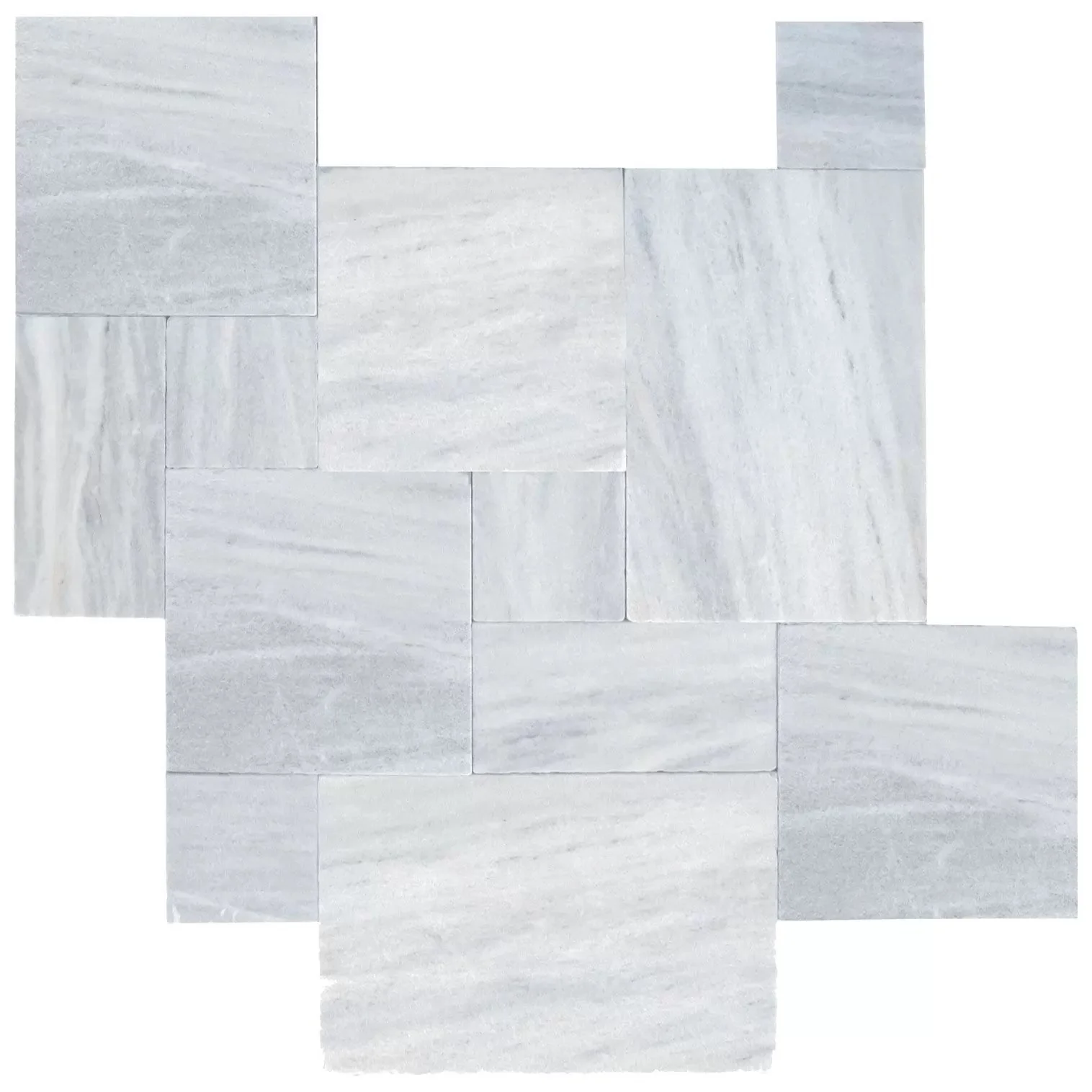Solto White Marble Tumbled Pavers - Full Truckload - Image 2