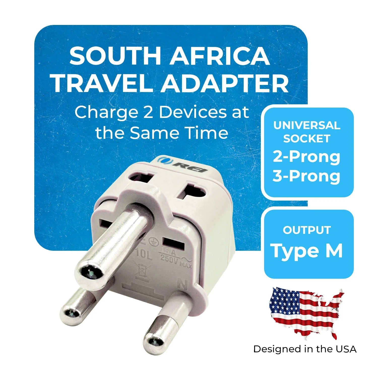 South Africa, Botswana Travel Adapter - 2 in 1 - Type M - Compact Design (DB-10L) - Image 7