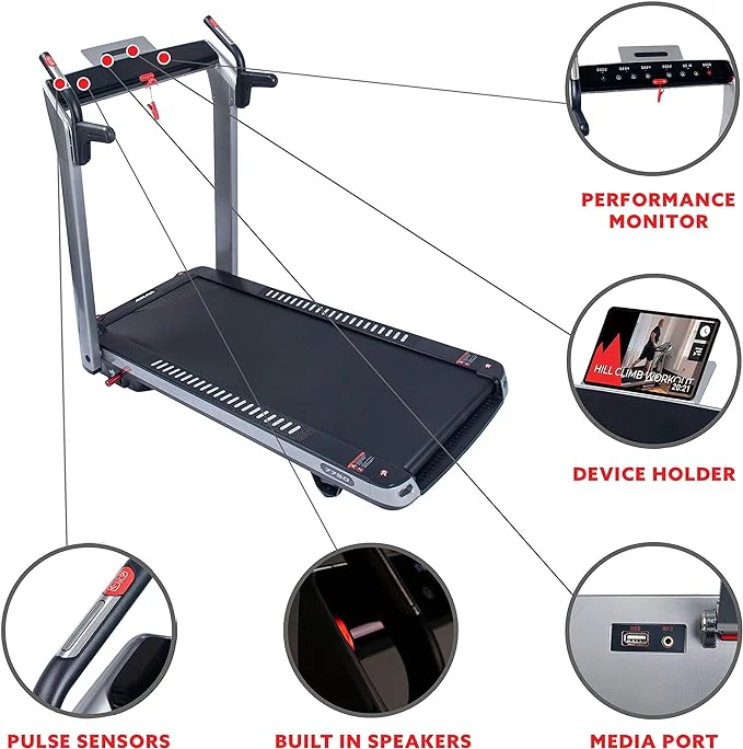 Sunny Health & Fitness SpaceFlex Motorized Treadmill 7750 - Image 4