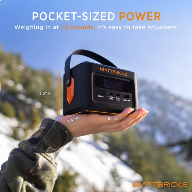 Special bundle: Wattbricks H100 Portable Power station (100W) + 30W Solar Panel - Image 4