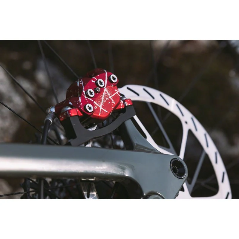 SRAM Maven Ultimate Stealth Expert Disc Brake Kit - Front/Rear Levers, Front/Rear Red Splash Calipers, Adapters, 4 Rotors, Bleed Kit - Image 7