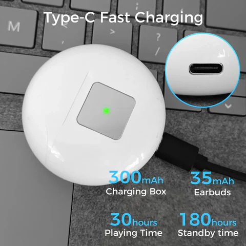 Sungale WIRELESS EARBUDS, 5.2 BLUETOOTH HEADPHONE - Image 2